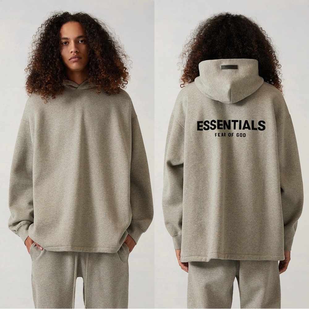 NWT Essentials Fear Of God Dark Oatmeal Relaxed Hoodie (One size Oversized)